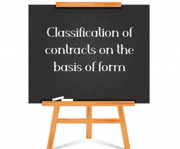 Classification of contracts on the basis of form
