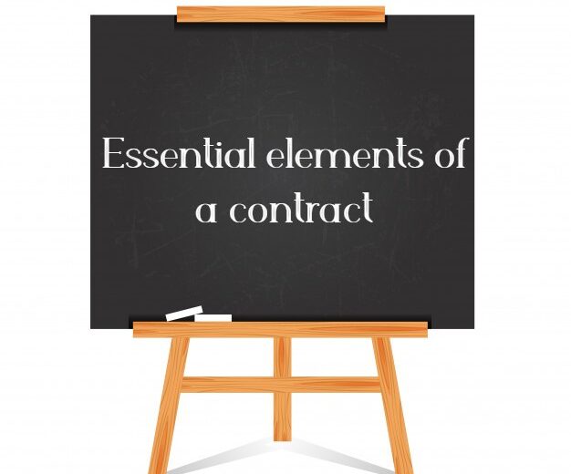 Essential elements of a contract