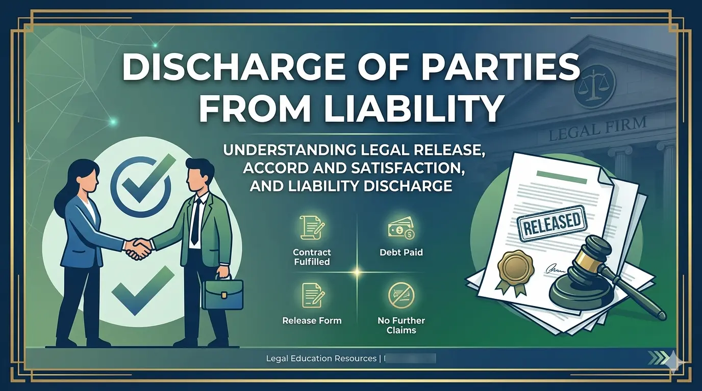 Discharge of Parties from Liabilites