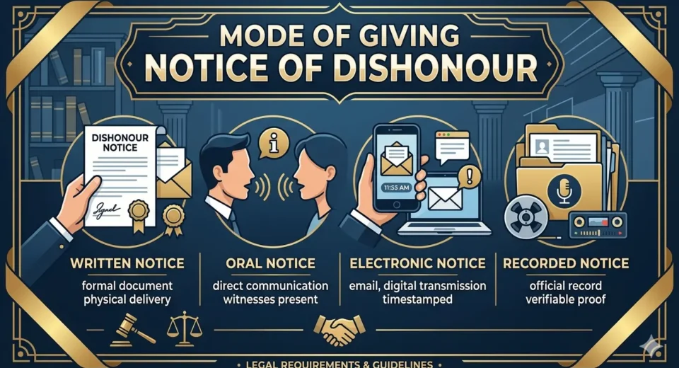 Mode of giving Notice of dishonour