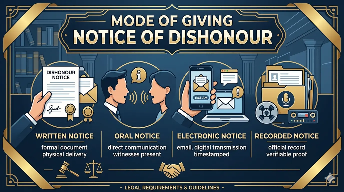 Mode of giving Notice of dishonour