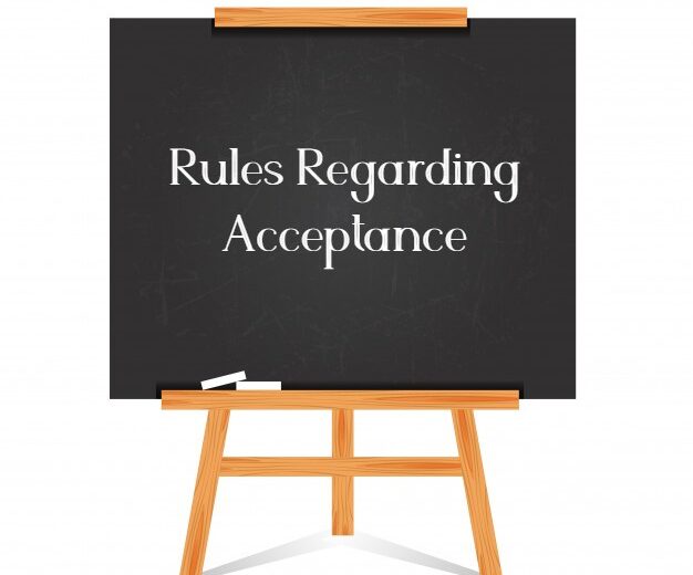 Rules Regarding Acceptance