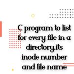 C program to emulate the Unix ls-l command