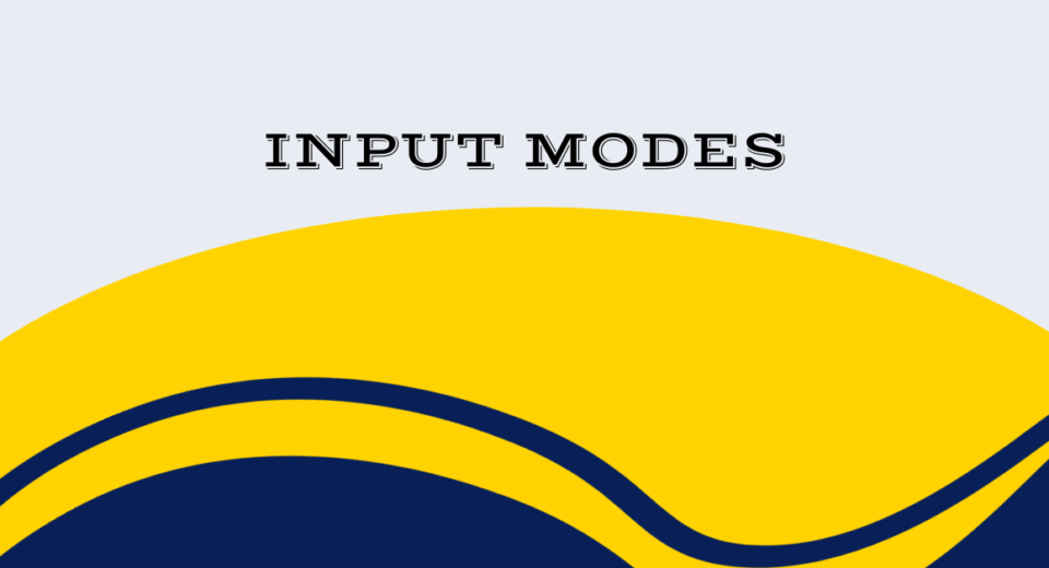 INPUT MODES