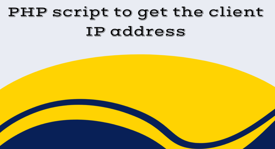 PHP script to get the client IP address