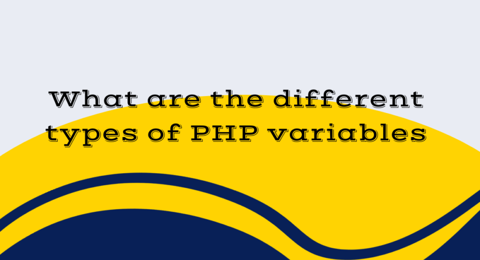 What are the different types of PHP variables