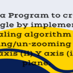 Write a Program to create  and rotate a triangle by implementing rotation algorithm