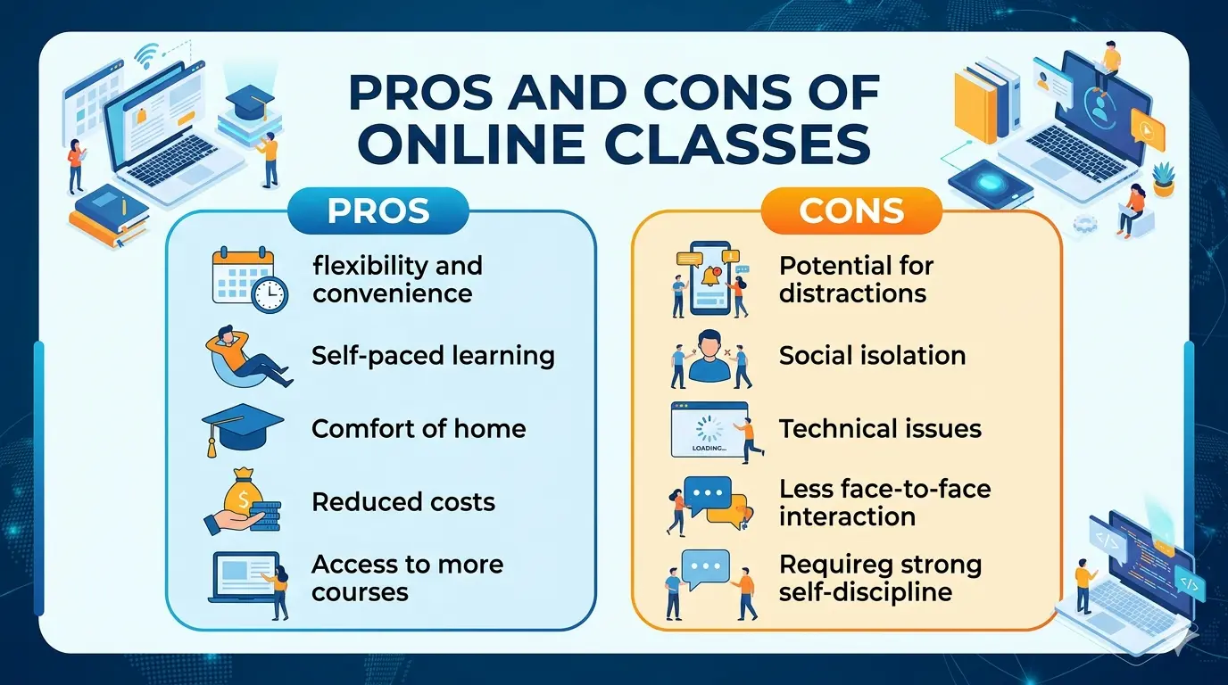 Pros and Cons of Online Classes